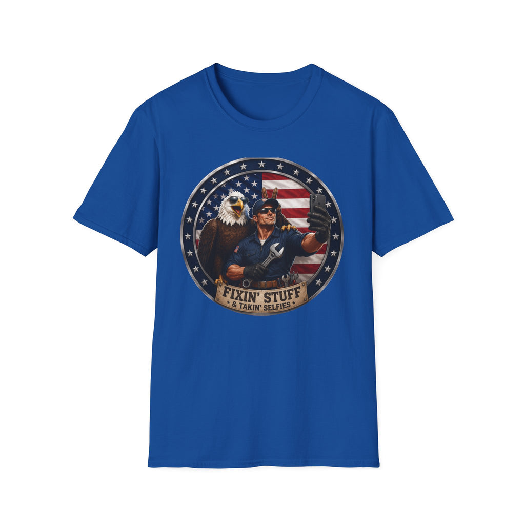 Hands That Built America — American Eagle & Handyman Graphic
